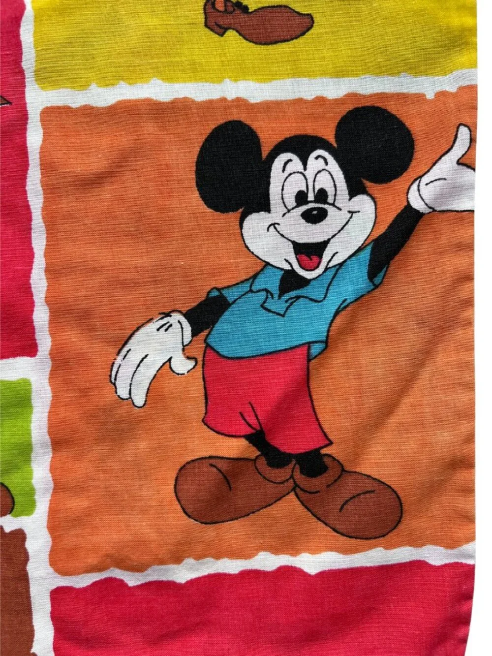 Vintage Disney Pillowcase featuring Alice, Robin Hood, Mickey, Donald, Bambi, Ch